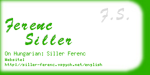 ferenc siller business card